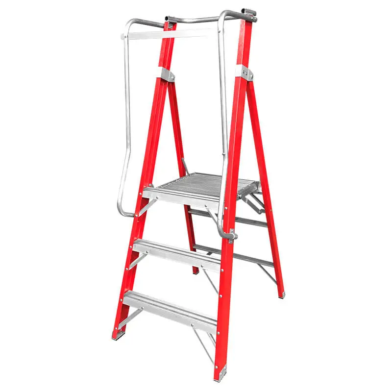 LFI PRo GRP Wide Step - a 3 tread fibreglass wide step ladder